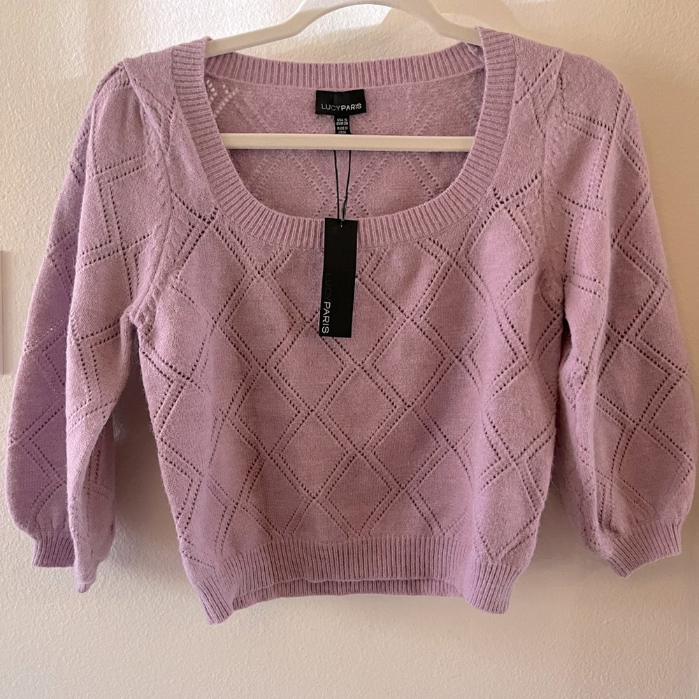 NWT Lucy Paris Cropped Sweater